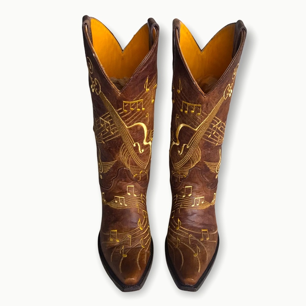 RARE Old Gringo Violina Music Note Cowboy Boots - Picture 10 of 16